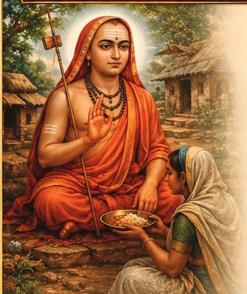 Adi Shankaracharya and the poor Brahmin woman